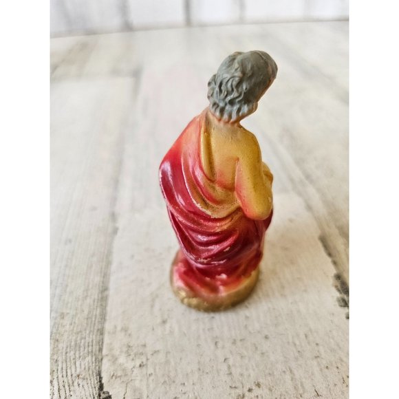 Vintage plastic Joseph Shepherd Nativity celluloid village Xmas decor - Picture 3 of 8